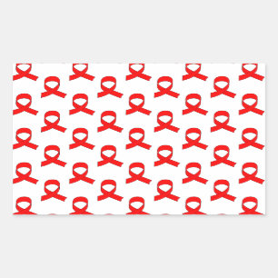 Sticker Rectangulaire Motif de ruban rouge