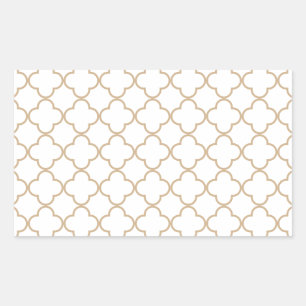 Sticker Rectangulaire Motif de trèfle 1 sable