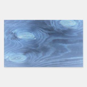 Sticker Rectangulaire Motif en bois bleu