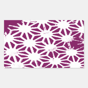 Sticker Rectangulaire Motif géométrique à baies et blanc