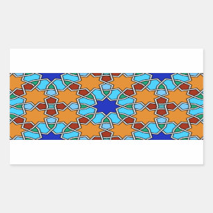 Sticker Rectangulaire motif géométrique islamique