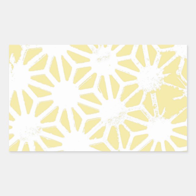Sticker Rectangulaire Motif géométrique jaune citron (Devant)