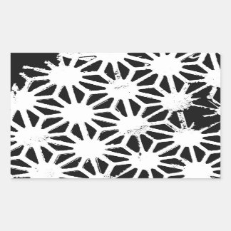 Sticker Rectangulaire Motif géométrique noir et blanc