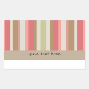 Sticker Rectangulaire Motif Paprika Stripes