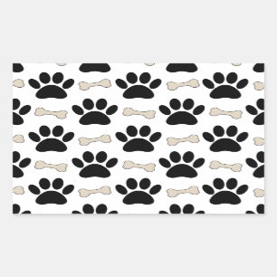 Sticker Rectangulaire Motif Pâtes Et Os