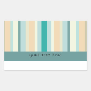Sticker Rectangulaire Motif Seashore Stripes