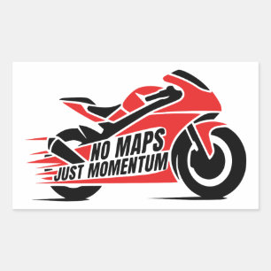 Sticker Rectangulaire Moto Sportive
