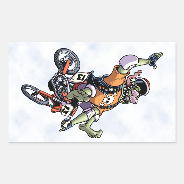 Sticker Rectangulaire Motogramme (Devant)