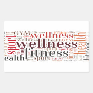 Sticker Rectangulaire Mots fitness