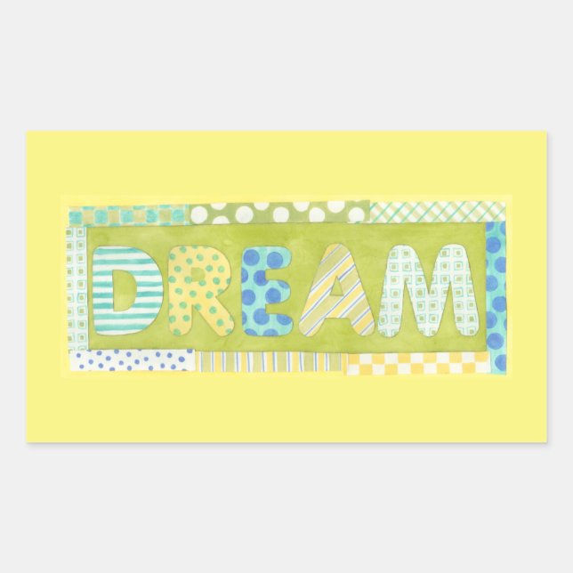 Sticker Rectangulaire Mots inspirants de Megan Meagher | Rêve (Devant)