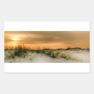 Sticker Rectangulaire Mouettes au lever du soleil