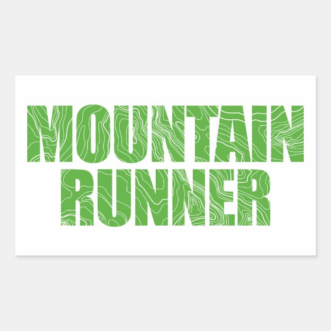 Sticker Rectangulaire Mountain Runner (Devant)