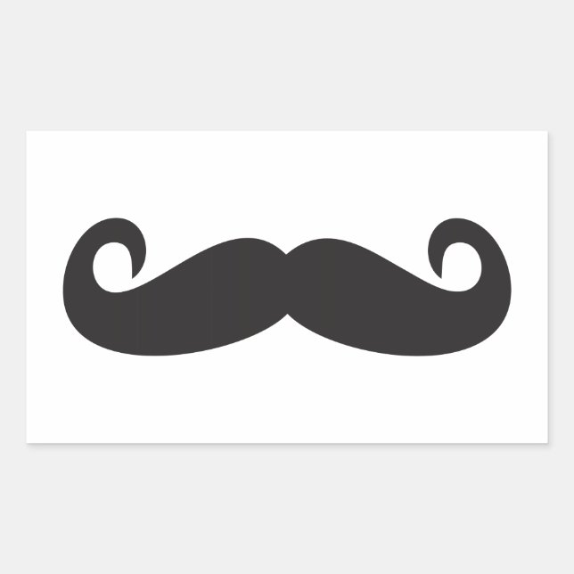 Sticker Rectangulaire Moustache (Devant)