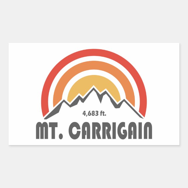 Sticker Rectangulaire Mt. Carrigain New Hampshire (Devant)