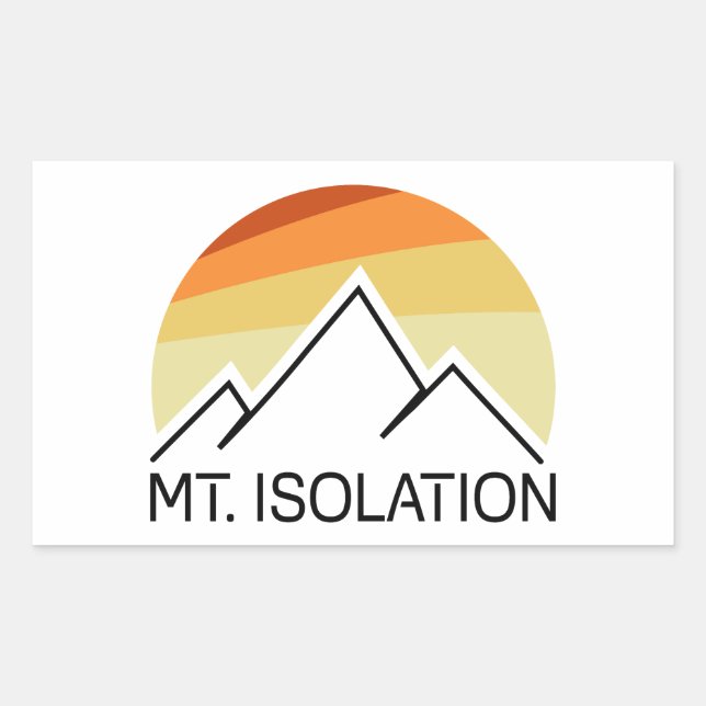 Sticker Rectangulaire Mt Isolation New Hampshire Retro (Devant)