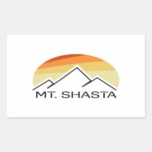 Sticker Rectangulaire Mt. Shasta Retro