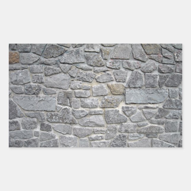 Sticker Rectangulaire Mur de pierre, Motif, Arrière-plan (Devant)