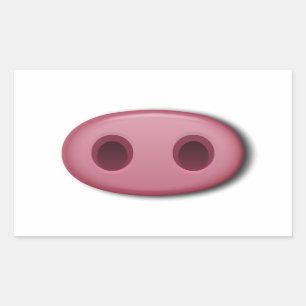 Sticker Rectangulaire Museau de PinkPig