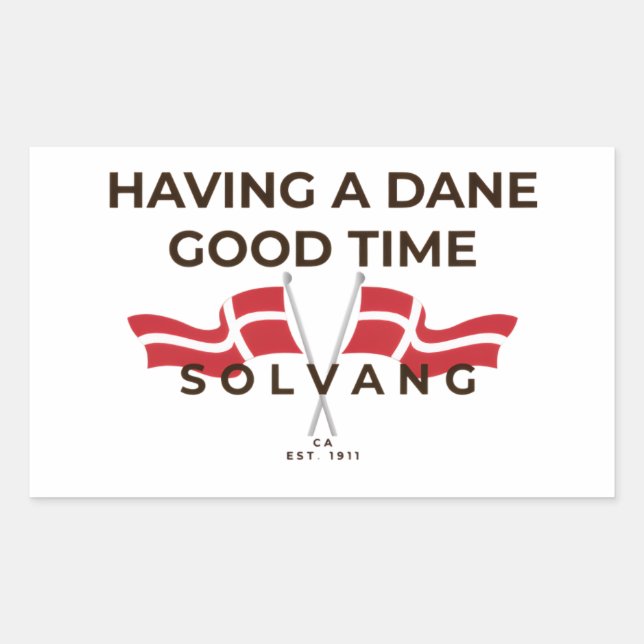 Sticker Rectangulaire Musique danoise amusante (Devant)