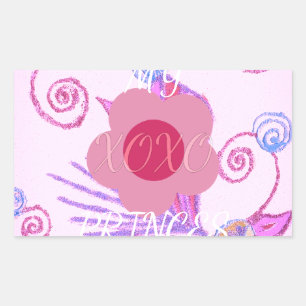 Sticker Rectangulaire My Little Princess : Baby Pink Vector Inspirationa