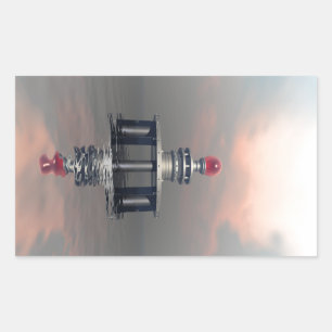 Sticker Rectangulaire Mystérieuse structure métallique