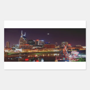 Sticker Rectangulaire Nashville Skyline