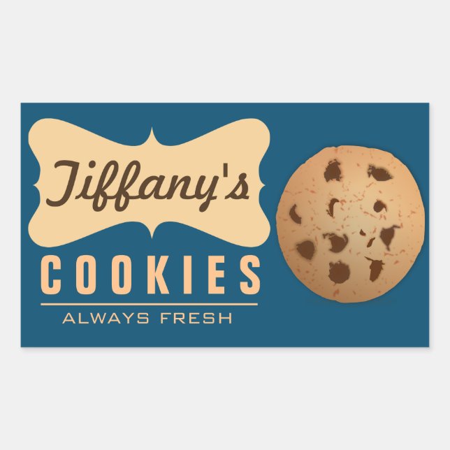 Sticker Rectangulaire Nature | Cuisiné à la maison | Gourmet | Cookies f (Devant)
