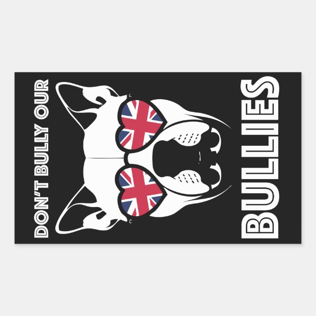 Sticker Rectangulaire ne intimidez pas nos brutes (Devant)
