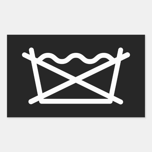 STICKER RECTANGULAIRE NE LAVEZ PAS ! (Devant)