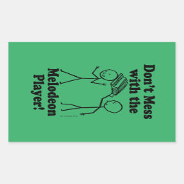 Sticker Rectangulaire Ne manquez pas avec le Melodeon Player Rectangular