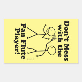 Sticker Rectangulaire Ne manquez pas avec le Pan Flute Player Rectangula