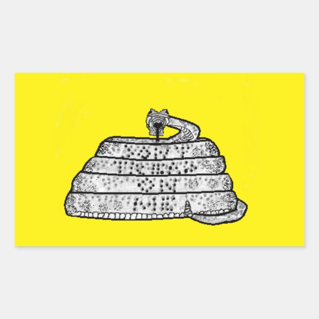 Sticker Rectangulaire Ne marchez pas sur moi l'autocollant (Devant)