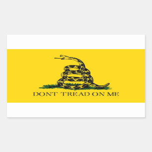 Sticker Rectangulaire Ne me touchez pas - Drapeau de Gadsden