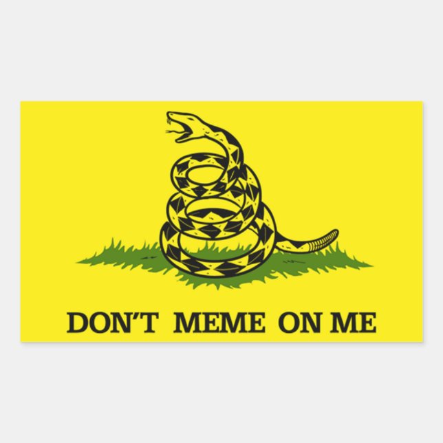Sticker Rectangulaire Ne mème pas sur moi (Devant)