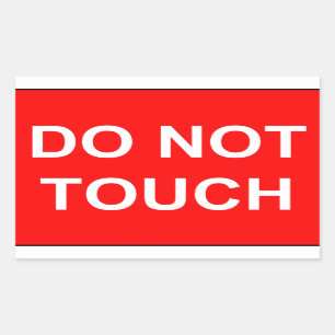 Sticker Rectangulaire Ne pas toucher
