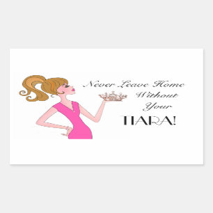 Sticker Rectangulaire Ne Quittez Jamais La Maison Sans Votre Tiara ! Sti