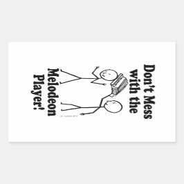 Sticker Rectangulaire Ne vous mêlez pas du Melodeon Player