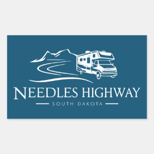 Sticker Rectangulaire Needles Highway South Dakota Véhicule récréatif