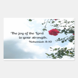 Sticker Rectangulaire Néhémie 8:10 La joie du Seigneur...