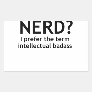 Sticker Rectangulaire NERD ? Drôle, design geek