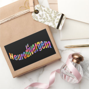 Sticker Rectangulaire Neurodivertissement typographie Neurodiversité Sen