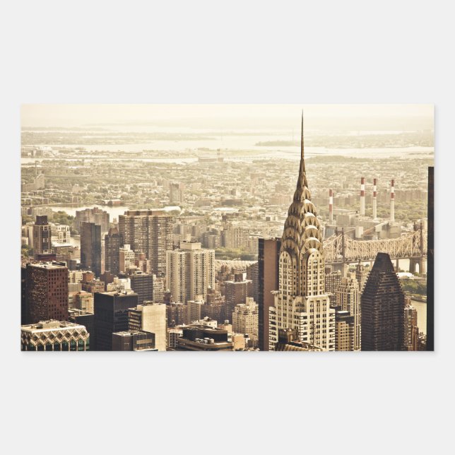 Sticker Rectangulaire New York City - Chrysler Building (Devant)