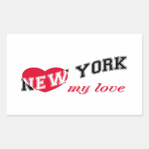 Sticker Rectangulaire New York, mon amour