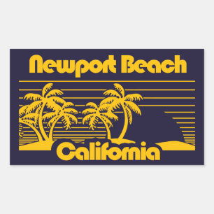 Sticker Rectangulaire Newport Beach Californie