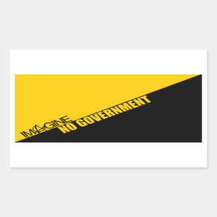 Sticker Rectangulaire N'imaginez aucun gouvernement