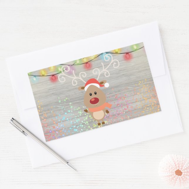 Sticker Rectangulaire Noël (Enveloppe)