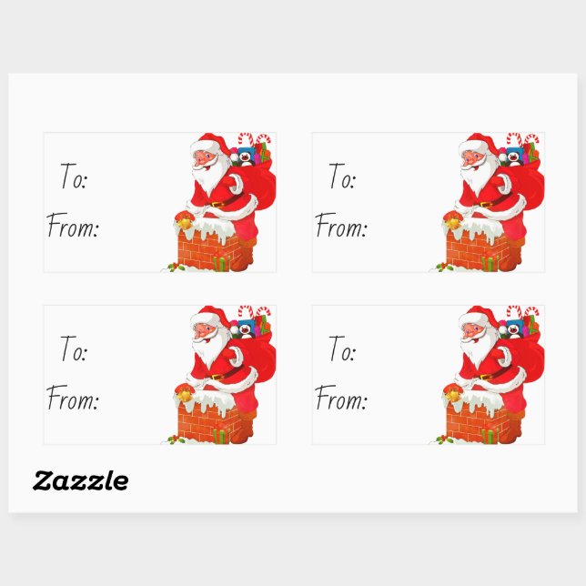 Sticker Rectangulaire Noël (Feuille)