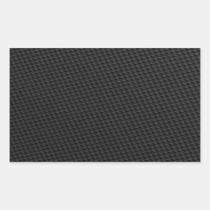 Sticker Rectangulaire Noir Tigement Tissé Fibre de Carbone Texté