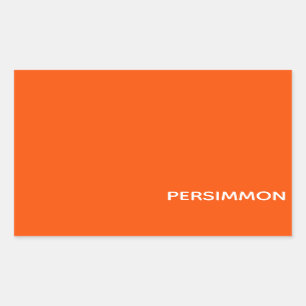 Sticker Rectangulaire Nom de couleur rouge persimon