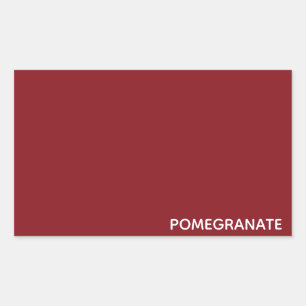 Sticker Rectangulaire Nom de la couleur rouge de la grenade